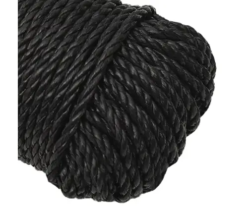 Darba Virve, Melna, 8 Mm, 250 M, Polipropilēns Vidaxl