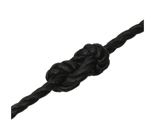 Darba Virve, Melna, 10 Mm, 25 M, Polipropilēns Vidaxl