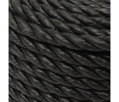 Darba Virve, Melna, 10 Mm, 50 M, Polipropilēns Vidaxl