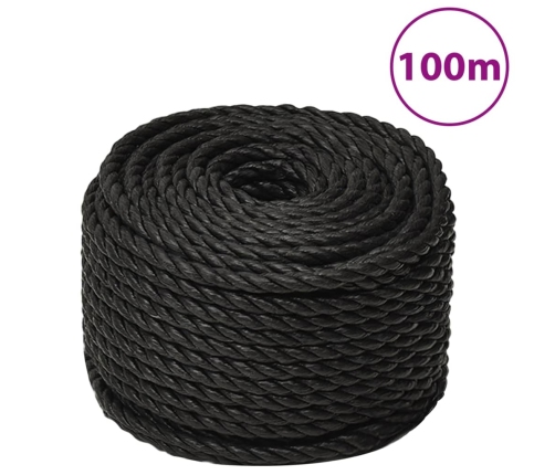 Darba Virve, Melna, 10 Mm, 100 M, Polipropilēns Vidaxl