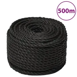 Darba Virve, Melna, 10 Mm, 500 M, Polipropilēns Vidaxl