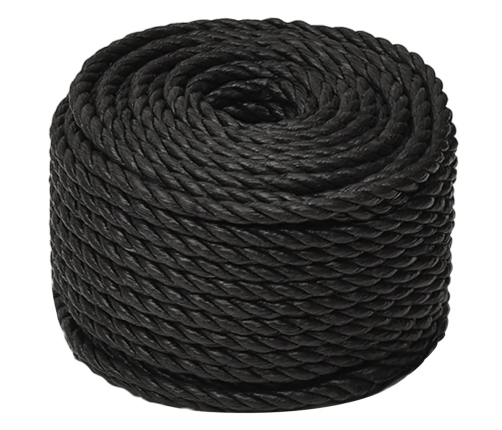 Darba Virve, Melna, 12 Mm, 25 M, Polipropilēns Vidaxl