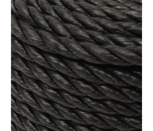 Darba Virve, Melna, 12 Mm, 25 M, Polipropilēns Vidaxl
