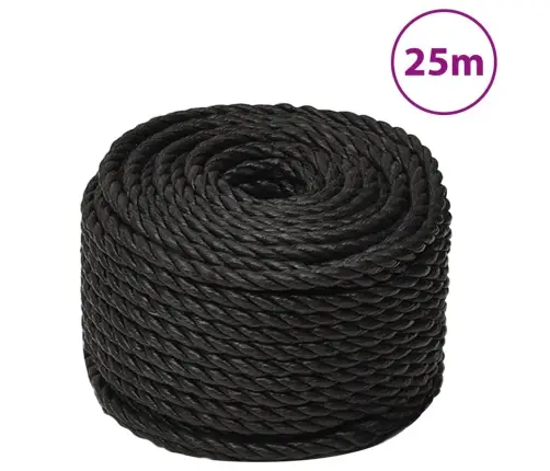 Töököis, Must, 14 Mm, 25 M, Polüpropüleen