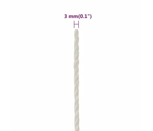 Töököis, Valge, 3 Mm, 25 M, Polüpropüleen