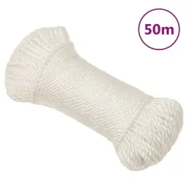 Darbo Virvė, Baltos Spalvos, 3Mm, 50M, Polipropilenas