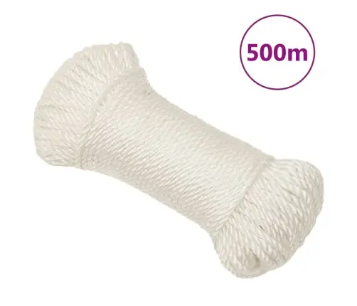 Darbo Virvė, Baltos Spalvos, 6Mm, 500M, Polipropilenas