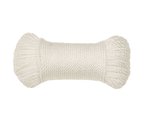 Darba Virve, Balta, 8 Mm, 25 M, Polipropilēns Vidaxl