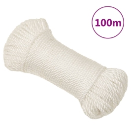 Darba Virve, Balta, 8 Mm, 100 M, Polipropilēns Vidaxl