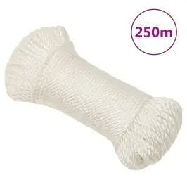 Darba Virve, Balta, 8 Mm, 250 M, Polipropilēns Vidaxl
