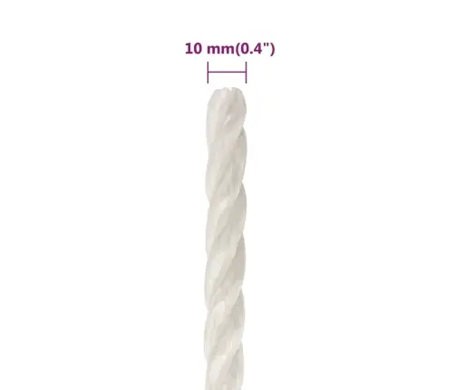 Darbo Virvė, Baltos Spalvos, 10Mm, 250M, Polipropilenas