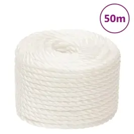 Darba Virve, Balta, 12 Mm, 50 M, Polipropilēns Vidaxl