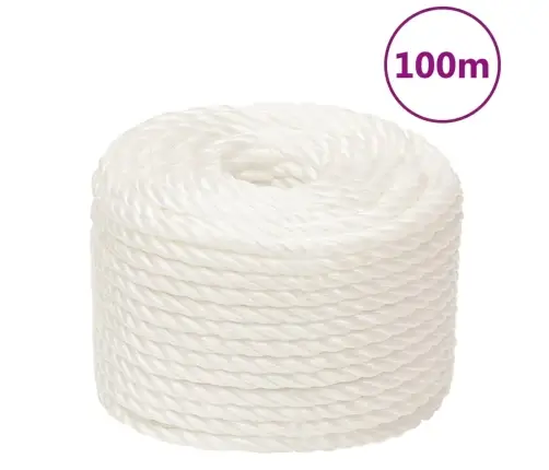 Darba Virve, Balta, 12 Mm, 100 M, Polipropilēns Vidaxl
