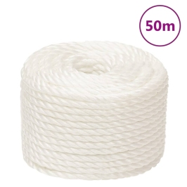 Darba Virve, Balta, 14 Mm, 50 M, Polipropilēns Vidaxl