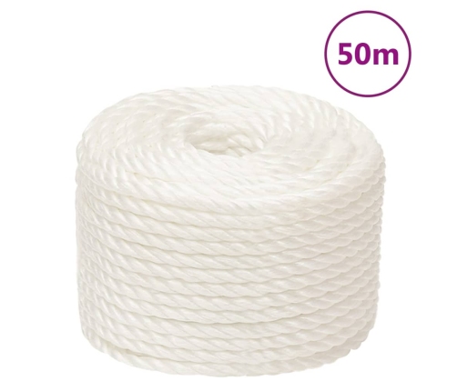 Darba Virve, Balta, 14 Mm, 50 M, Polipropilēns Vidaxl