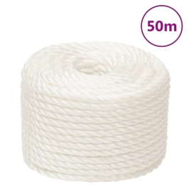 Darba Virve, Balta, 24 Mm, 50 M, Polipropilēns Vidaxl