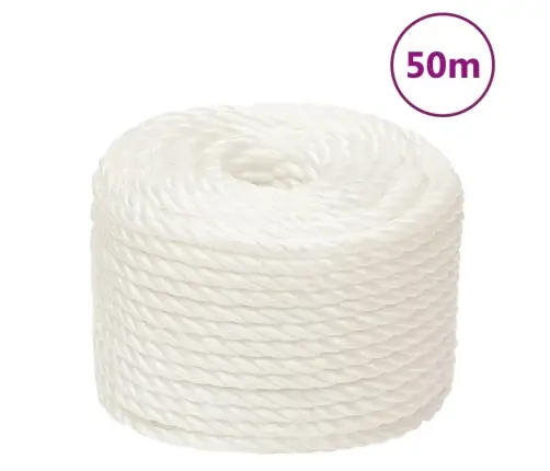 Darba Virve, Balta, 24 Mm, 50 M, Polipropilēns Vidaxl