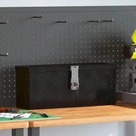 Uzglabāšanas Kaste, Melna, 50X15X20,5 Cm, Alumīnijs Vidaxl Uzglabāšanas Kaste, Melna, 50X15X20,5 Cm, Alumīnijs Vidaxl