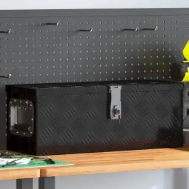 Uzglabāšanas Kaste, Melna, 60X23,5X23 Cm, Alumīnijs Vidaxl