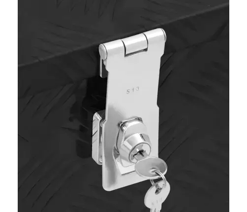 Uzglabāšanas Kaste, Melna, 80X39X30 Cm, Alumīnijs Vidaxl