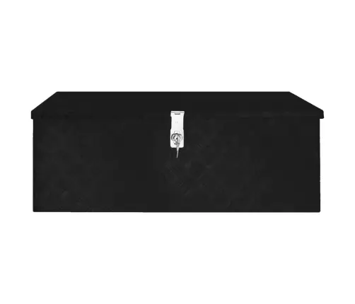 Uzglabāšanas Kaste, Melna, 90X47X33,5 Cm, Alumīnijs Vidaxl