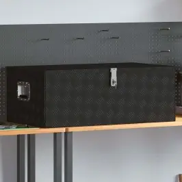 Uzglabāšanas Kaste, Melna, 100X55X37 Cm, Alumīnijs Vidaxl