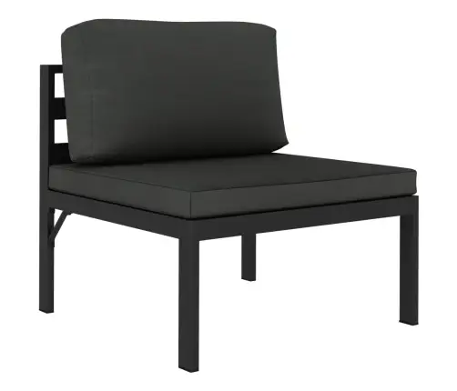 Sodo Komplektas Su Pagalvėlėmis, 7 Dalių, Antracito, Aliuminis