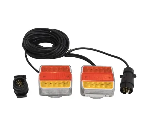 Piekabes Lukturi, 2 Gab., Sarkani, 10,5X7,5X10 Cm, 12 V, Led Vidaxl