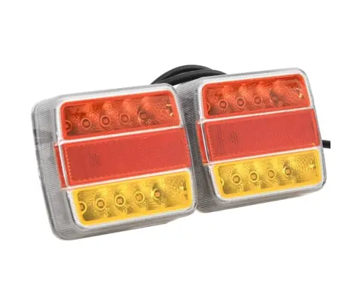 Piekabes Lukturi, 2 Gab., Sarkani, 10,5X7,5X10 Cm, 12 V, Led Vidaxl