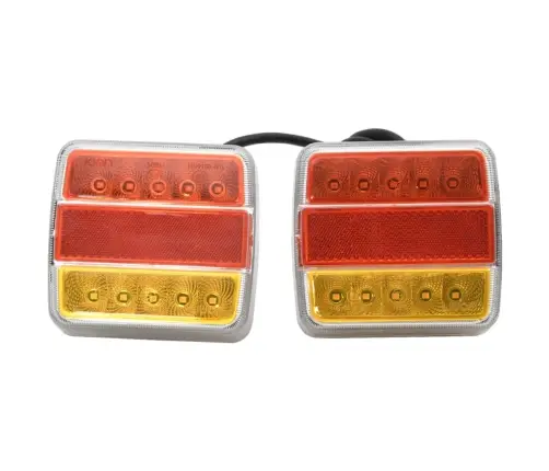 Piekabes Lukturi, 2 Gab., Sarkani, 10,5X7,5X10 Cm, 12 V, Led Vidaxl