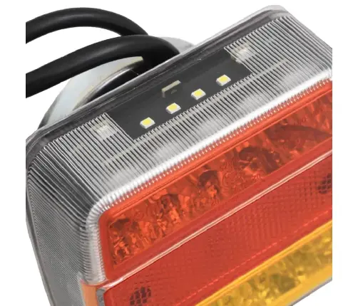 Piekabes Lukturi, 2 Gab., Sarkani, 10,5X7,5X10 Cm, 12 V, Led Vidaxl