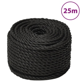 Darba Virve, Melna, 20 Mm, 25 M, Polipropilēns Vidaxl