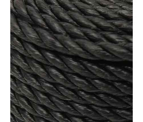 Darbo Virvė, Juodos Spalvos, 20Mm, 25M, Polipropilenas