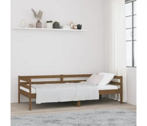 Dīvāngulta, Medus Brūna, 90X190 Cm, Priedes Masīvkoks Vidaxl