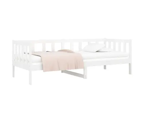 Lova Be Čiužinio, Balta, 90X190cm Pušies Medienos Masyvas