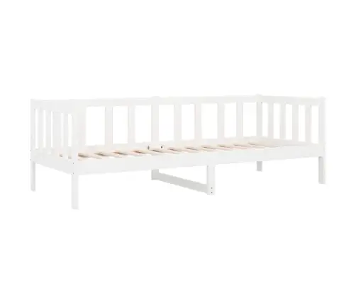 Lova Be Čiužinio, Balta, 90X190cm Pušies Medienos Masyvas