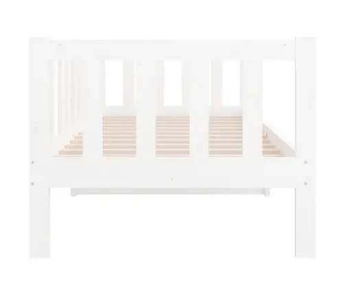 Lova Be Čiužinio, Balta, 90X190cm Pušies Medienos Masyvas