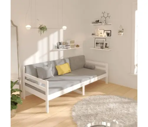 Päevavoodi Ilma Madratsita, Valge, 80 X 200 cm Männipuit