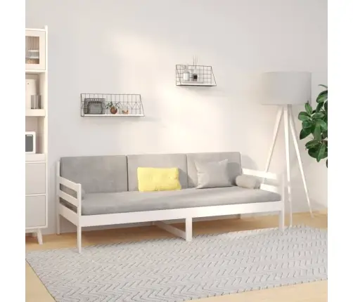 Päevavoodi Ilma Madratsita, Valge, 80 X 200 cm Männipuit