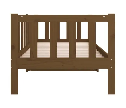 Gulta, Medus Brūna, 80X200 Cm, Priedes Masīvkoks Vidaxl