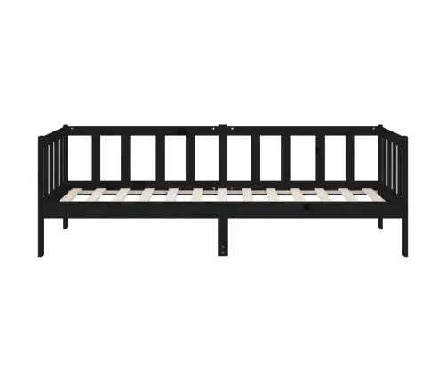 Päevavoodi, Must, 80 X 200 cm Männipuit