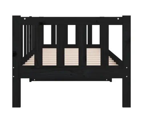 Päevavoodi, Must, 80 X 200 cm Männipuit