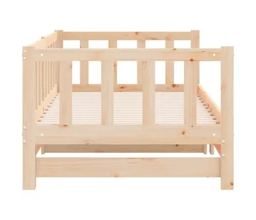 Izvelkama Gulta, 2X(80X200) Cm, Priedes Masīvkoks Vidaxl