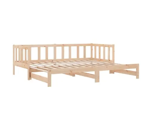 Izvelkama Gulta, 2X(80X200) Cm, Priedes Masīvkoks Vidaxl