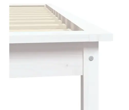 Gultas Rāmis, Balts, 90X200 Cm, Priedes Masīvkoks Vidaxl