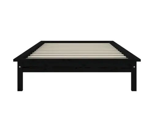 Lovos Rėmas, Juodos Spalvos, 100X200cm Pušies Medienos Masyvas