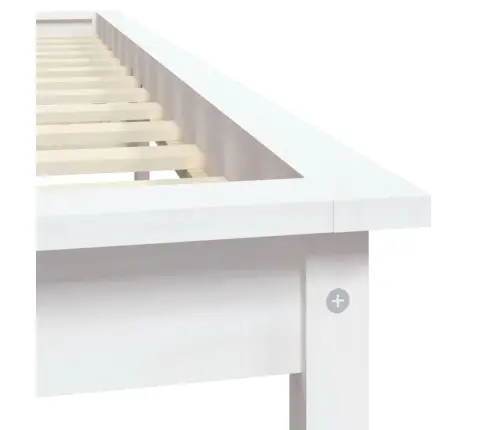 Gultas Rāmis, Balts, 160X200 Cm, Priedes Masīvkoks Vidaxl