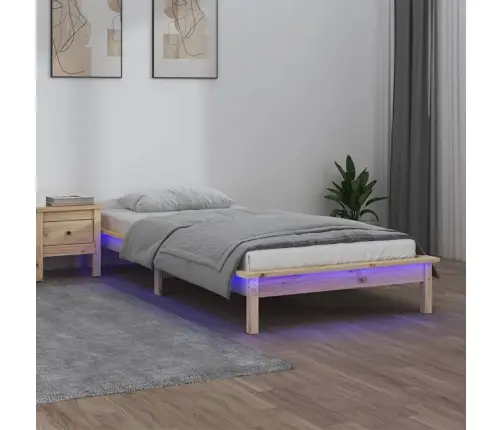 Led-Voodiraam, 100 X 200 cm Männipuit