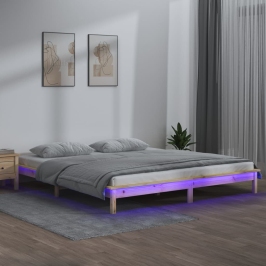 Led-Voodiraam, 120 X 200 cm Männipuit