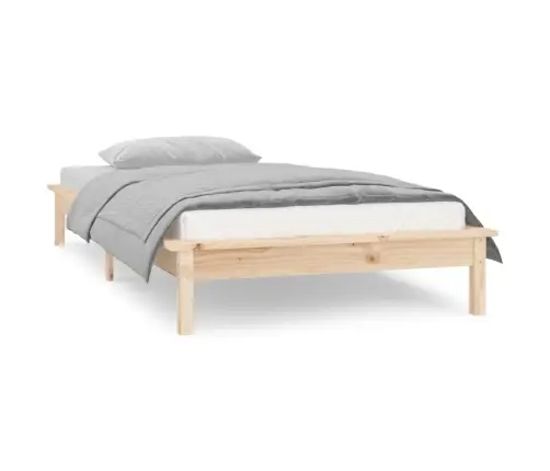 Lovos Rėmas Su Led, 75X190cm Medienos Masyvas, Vienvietis